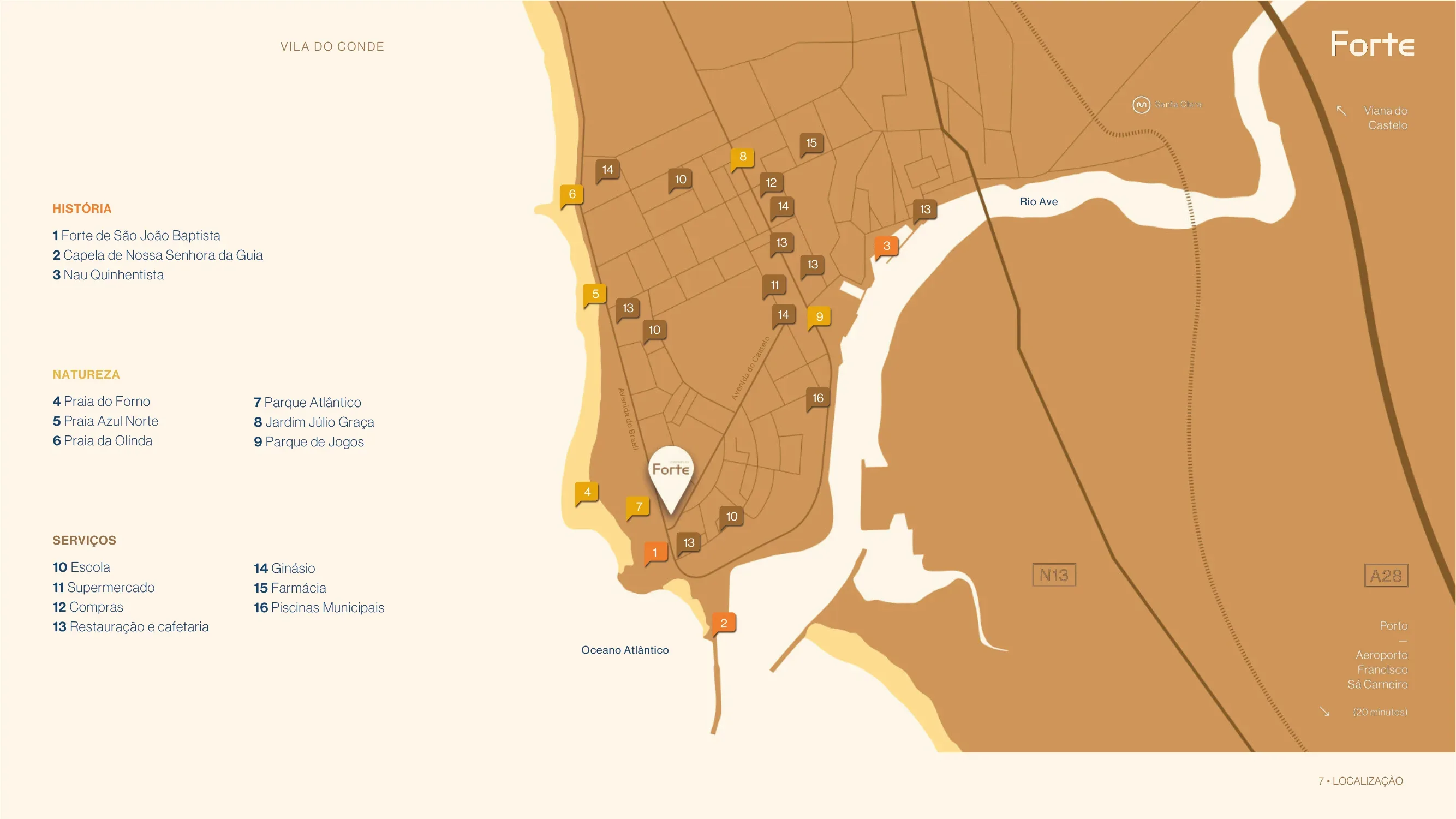 Localização Forte Vila do Conde